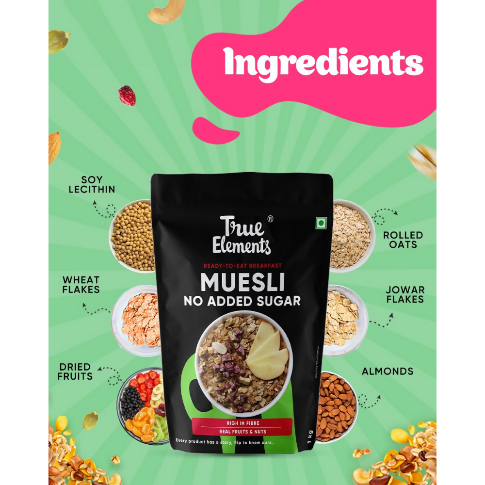 True Elements Muesli No Added Sugar