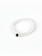 NVR Unisex Set of 3 Black & White crystal beaded Bracelet - Distacart
