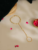 Ruby Raang Kundan & Gold Haath Phool - Distacart