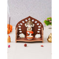 eCraftIndia Brown Decorative Wooden Pooja Temple