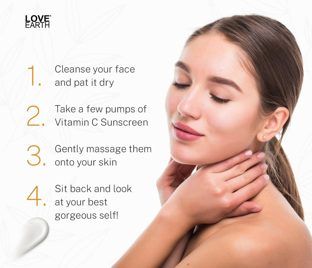 Love Earth Vitamin C Sunscreen SPF-50 PA+++ For Sun's UVA & UVB