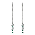 Mominos Fashion Johar Kamal Silver-Plated American Diamond Green Choker Set - Distacart