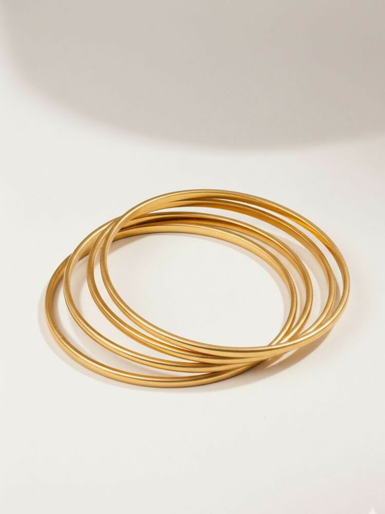 NVR Women Set of 4 Gold Plated Handcrafted Bangle - Distacart