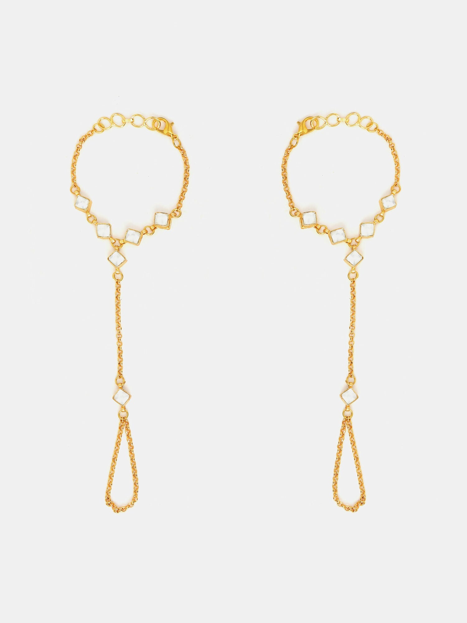 Ruby Raang Kundan Haath Phool - Distacart