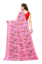 Vamika Ethnic Fire Pink Printed With Lace Saree - Distacart