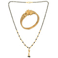 AanyaCentric Gold-plated Mangalsutra & Ring Set - Distacart