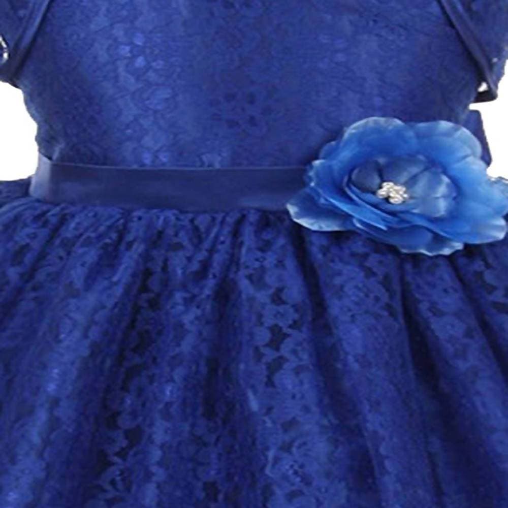 Asmaani Baby Girl's Blue Colour Satin A-Line Maxi Full Length Dress (AS-DRESS-22159)