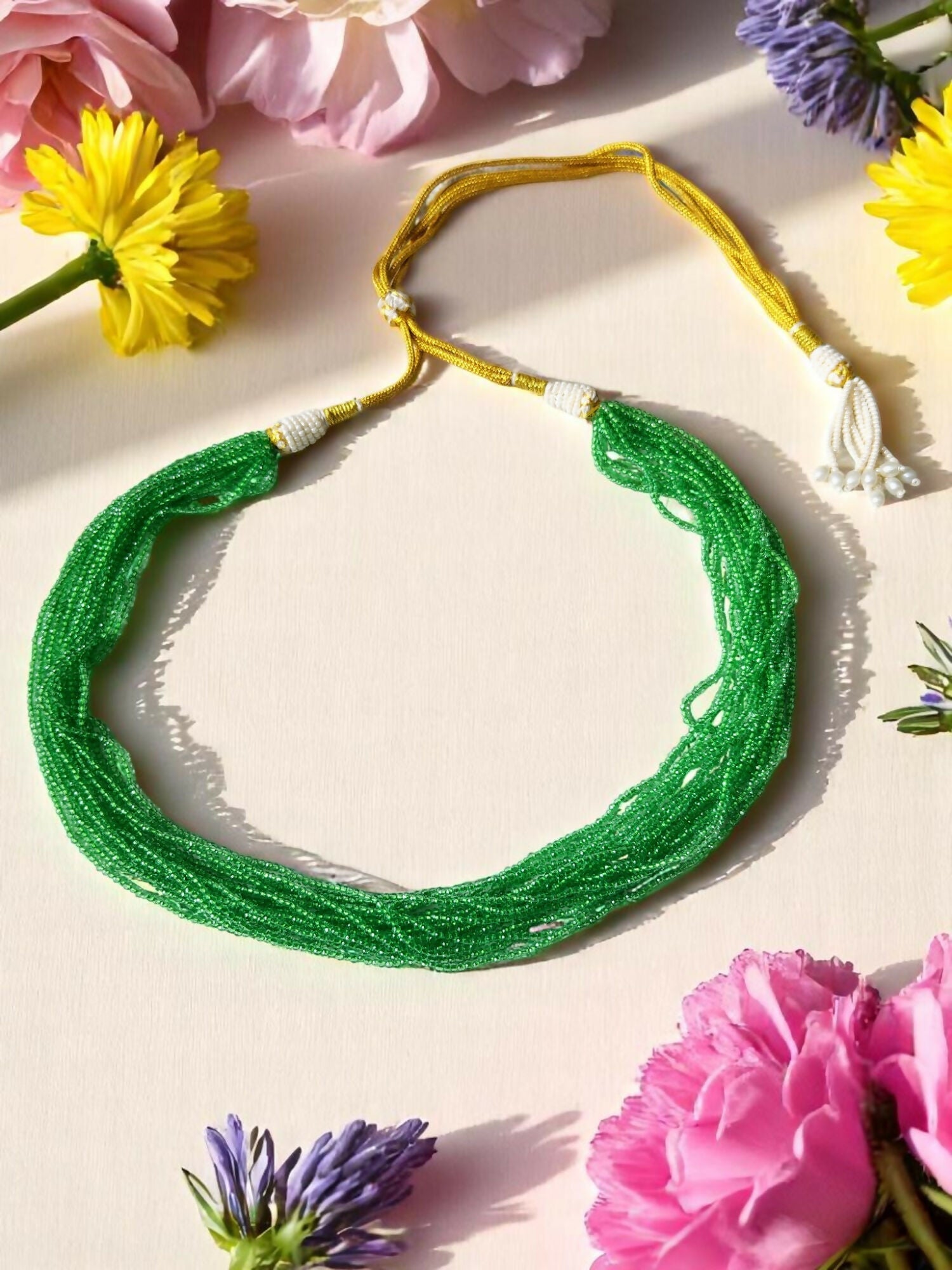 Inhanns Crystal Beads Luxe Edition – Multi-Layered Necklace - Light Green