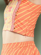 Ahalyaa Geometric Printed Ethnic Co-Ords - Distacart