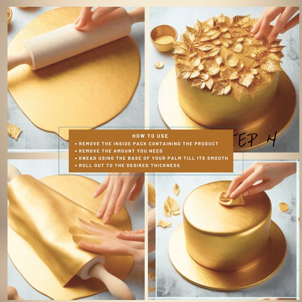 confect champagne gold sugar paste br b 250 gms b