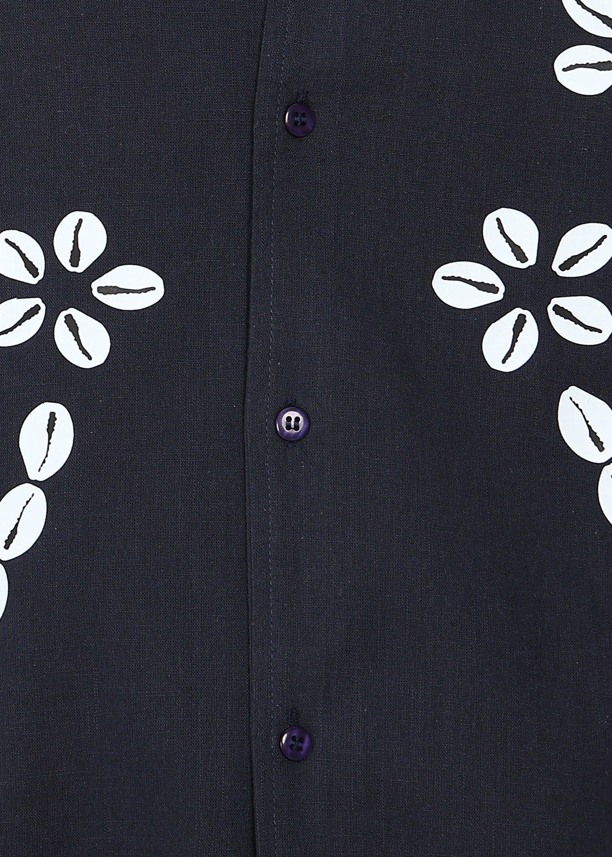 Fabmade Midnight Bloom Linen Shirt