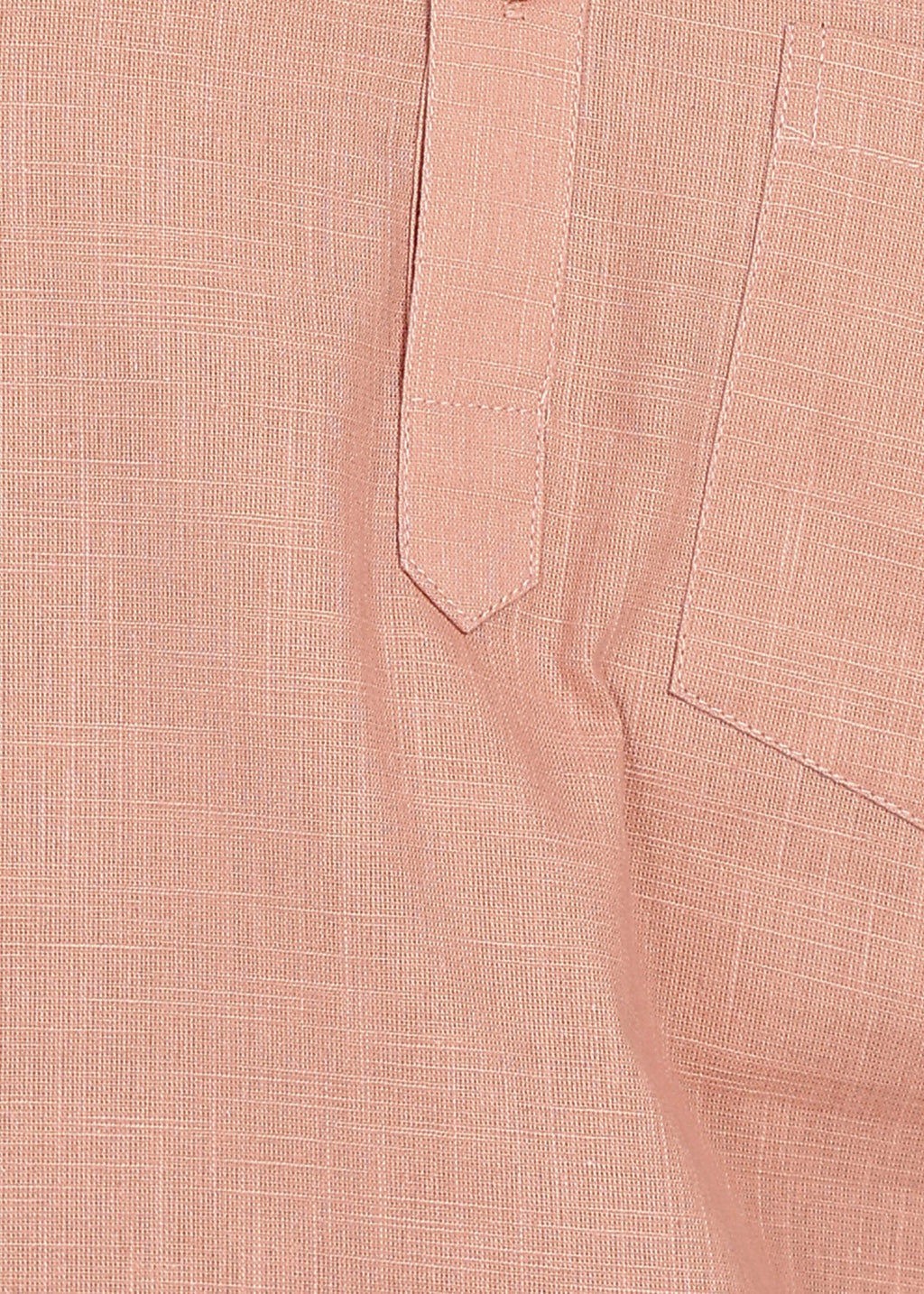Fabmade Men’S Peach Linen Short Kurta