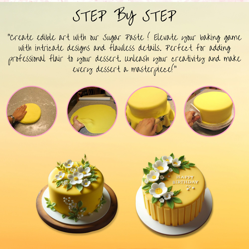confect yellow sugarpaste br b 250 gms b