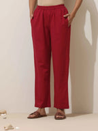 trueBrowns Grey Cotton Linen Kurta Pant Set - Distacart