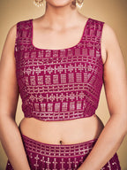 Myra Pink Georgette Real Georgette Lehenga Choli