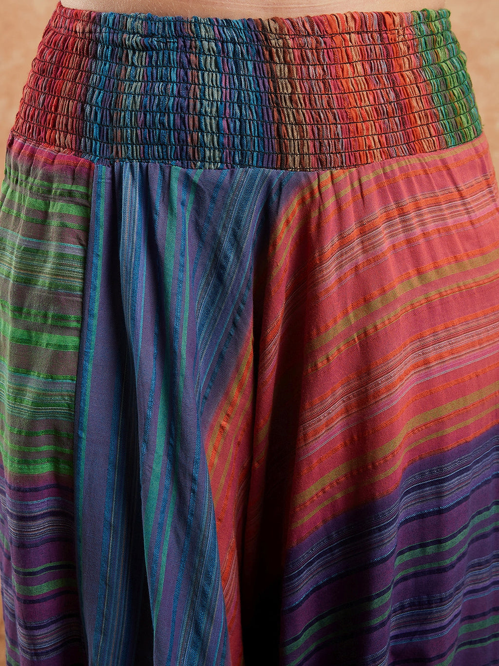 InWeave Women's Blue Multi Colour Harem Pant