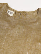 InWeave Women's Olive Lurex Short Pallazo Kurta Set