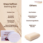 Patanjali Shea- Saffron Cream Bathing Bar 125g (B3 G1) - Distacart