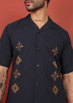 Fabmade Midnight Bloom Printed Shirt