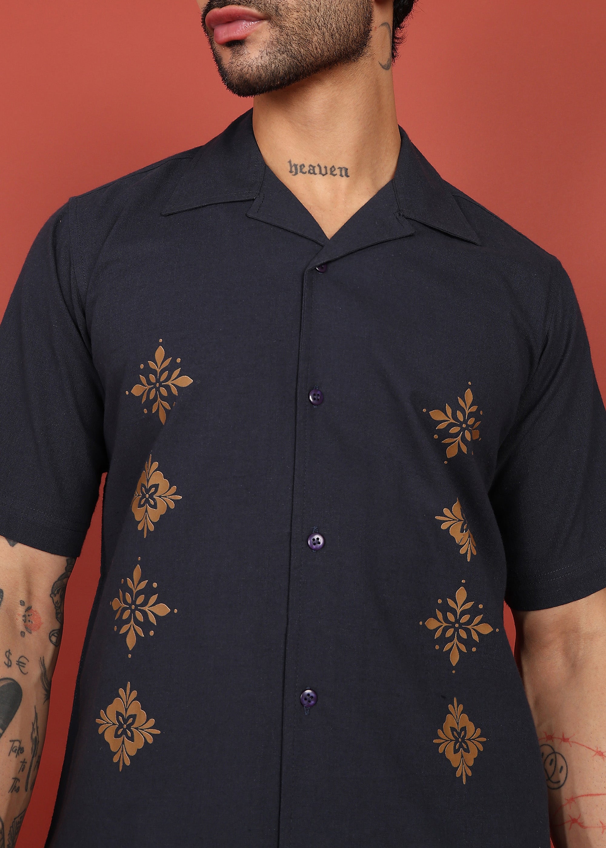 Fabmade Midnight Bloom Printed Shirt
