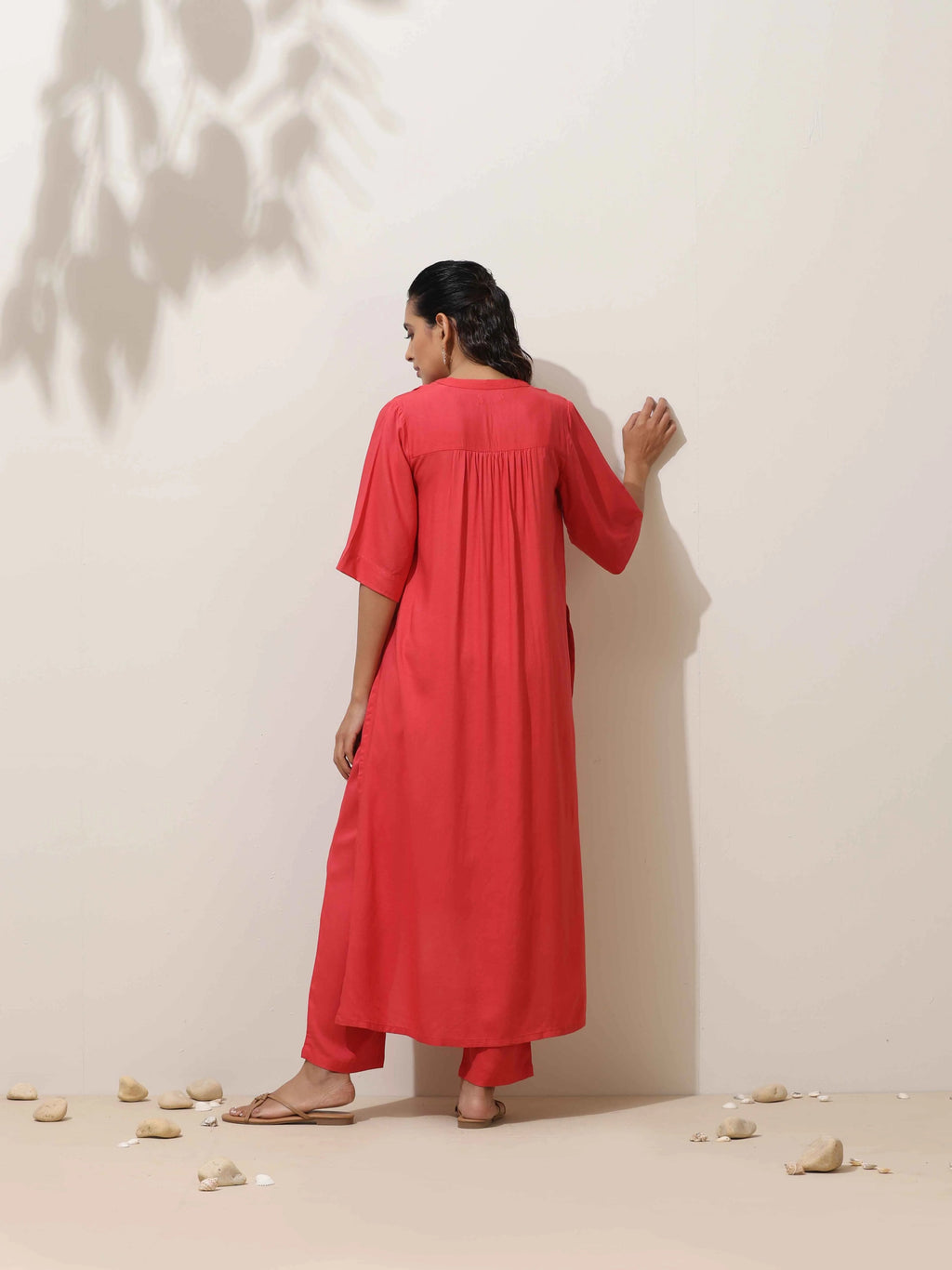 trueBrowns Coral Viscose Kurta Pant Set - Distacart