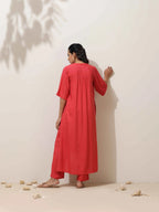 trueBrowns Coral Viscose Kurta Pant Set - Distacart