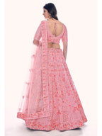 Myra Pink Soft Net Embroidered Designer Lehenga Choli