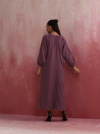 trueBrowns Light Purple Cotton Dobby Dress - Distacart