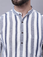 Even Apparels Grey Pure Cotton Short Sleeves Kurta With Band Collar - Distacart