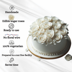 sugar flowers for cake cupcake decoration white 120 gms
