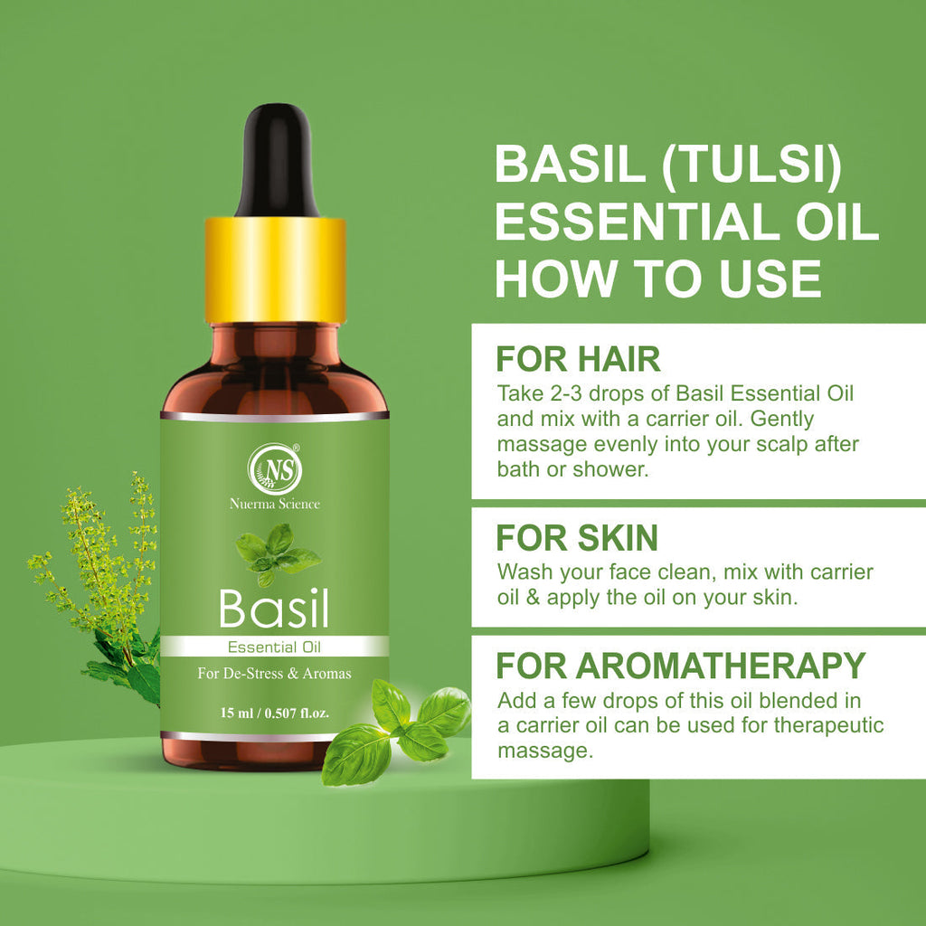 Nuerma Science Basil Essential Oil For Skin & Hair