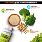 Health Veda Organics Calcium Magnesium & Zinc Vitamin D3 & B12 Tablets - Distacart