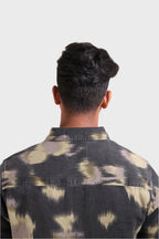 Xkind Light Green Printed Denim Shacket