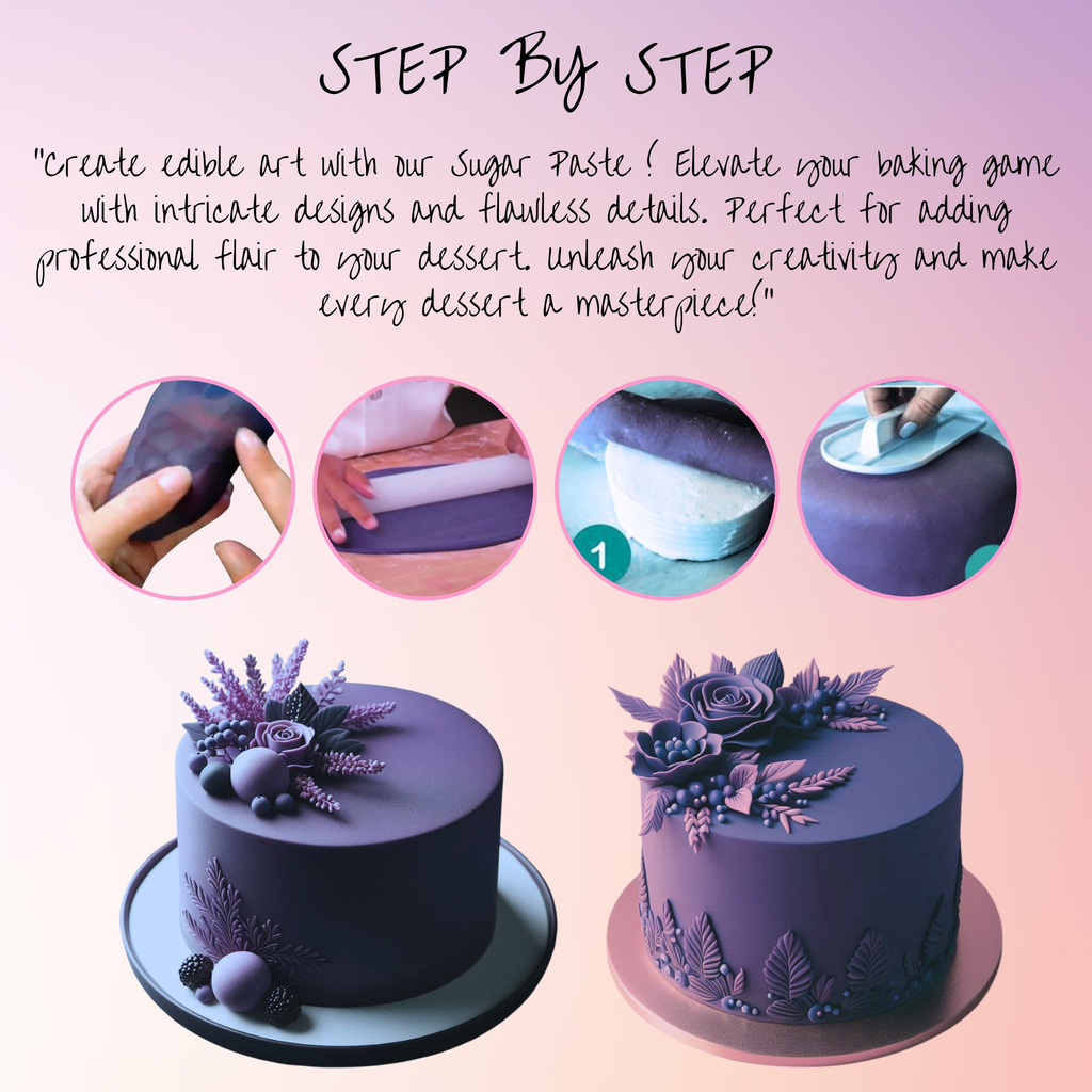 confect electric purple sugarpaste br b 250 gms b