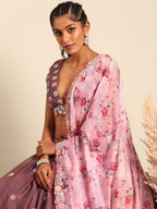 House of Panchhi Rose Gold Chinon Sequins Embroidery Lehenga Choli & Dupatta