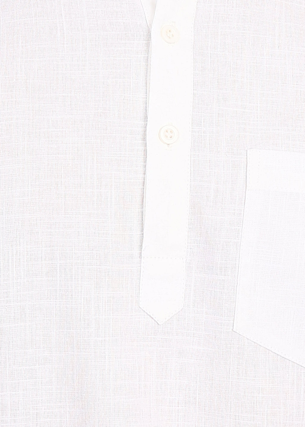 Fabmade Ivory Ease Linen Short Kurta Co-Ord Set