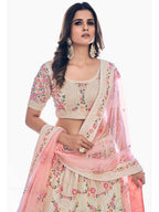 Myra White Soft Net Embroidered Designer Lehenga Choli