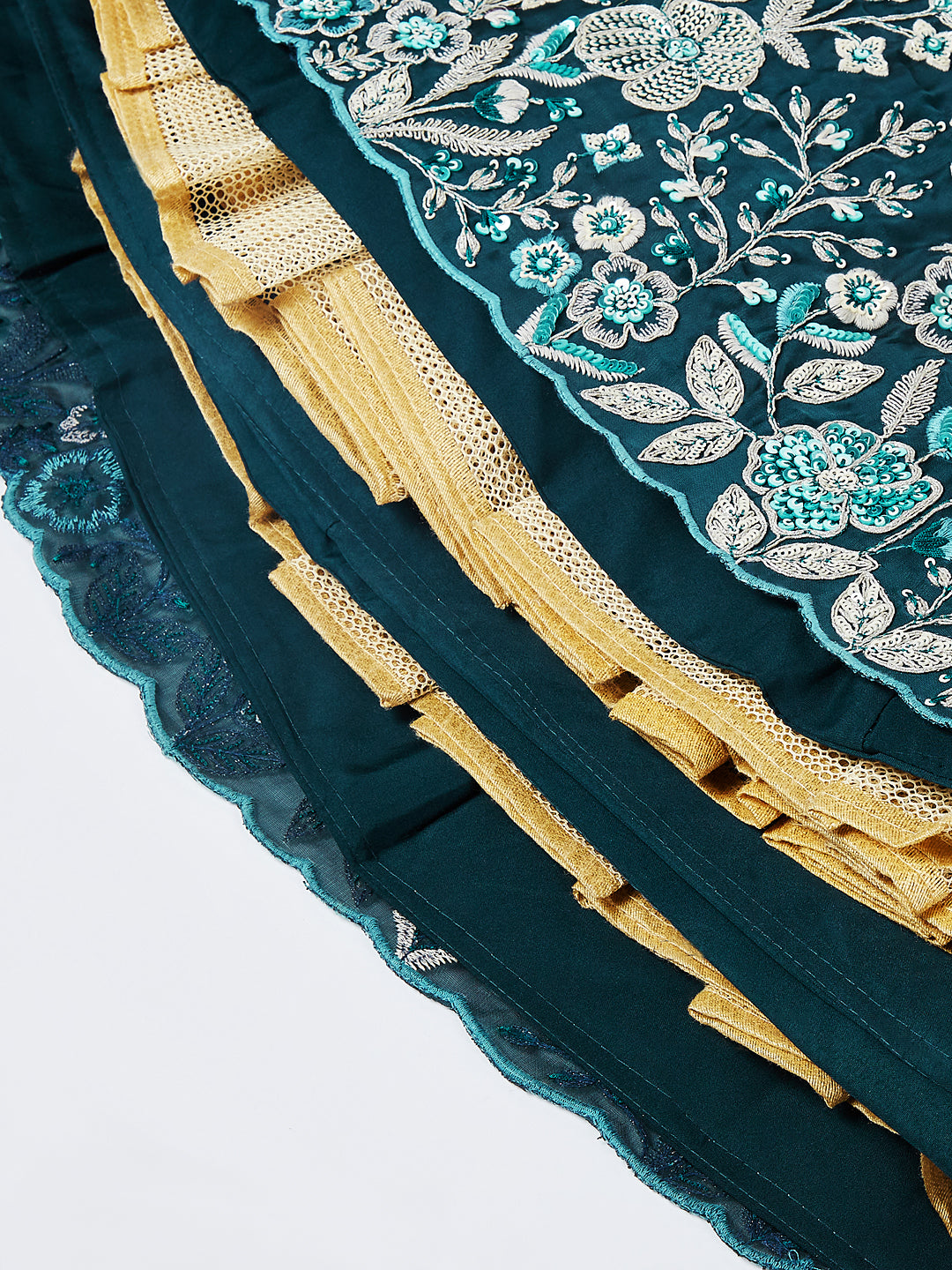 House of Panchhi Pink Net Cutdana, Sequins And Zarkan Embroidery Lehenga Choli & Dupatta