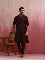 trueBrowns Men's Cola Mandarin Collar Kurta