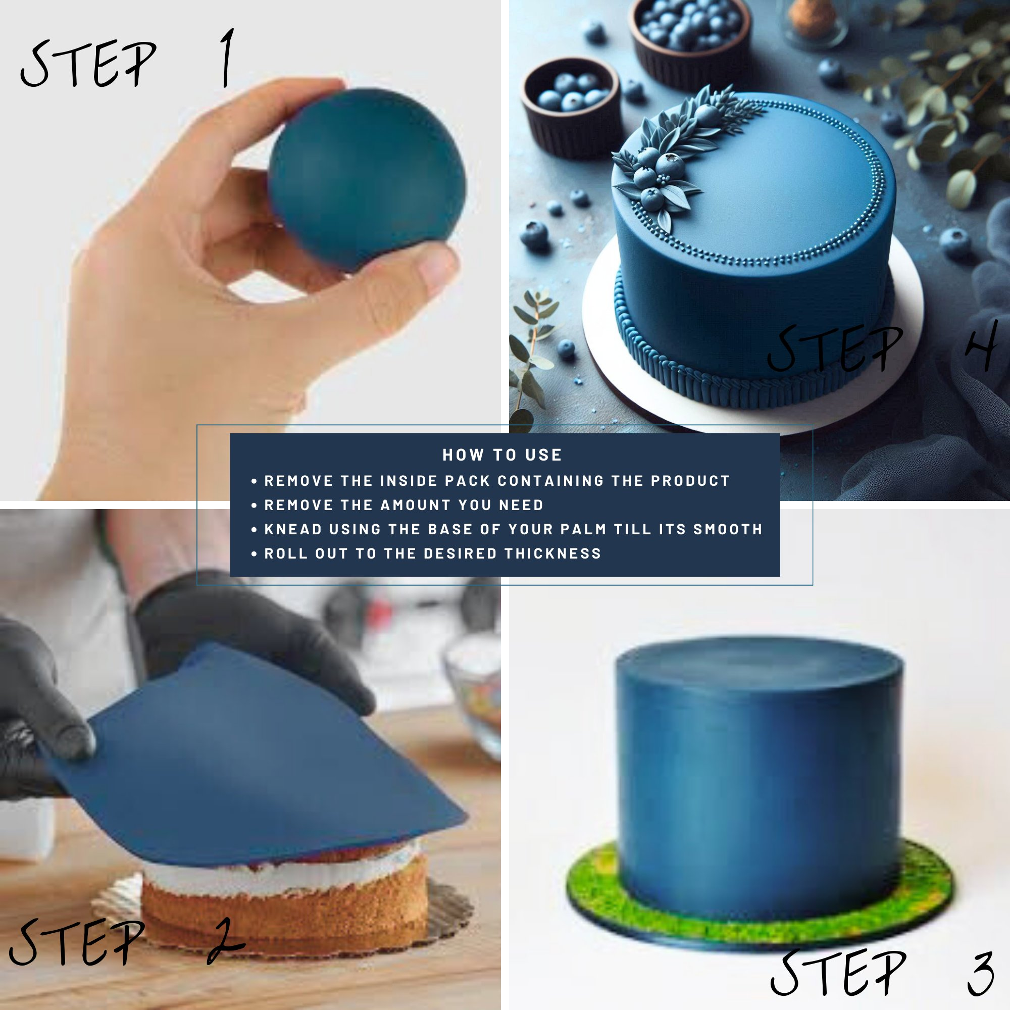 confect royal blue sugarpaste br b 1 kg b