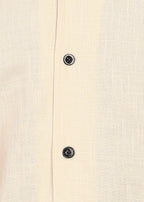 Fabmade Beige Bloom Embroidered Resort Shirt