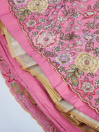 House of Panchhi Lime Green Chiffon Sequins And Thread Embroidery Lehenga Choli & Dupatta