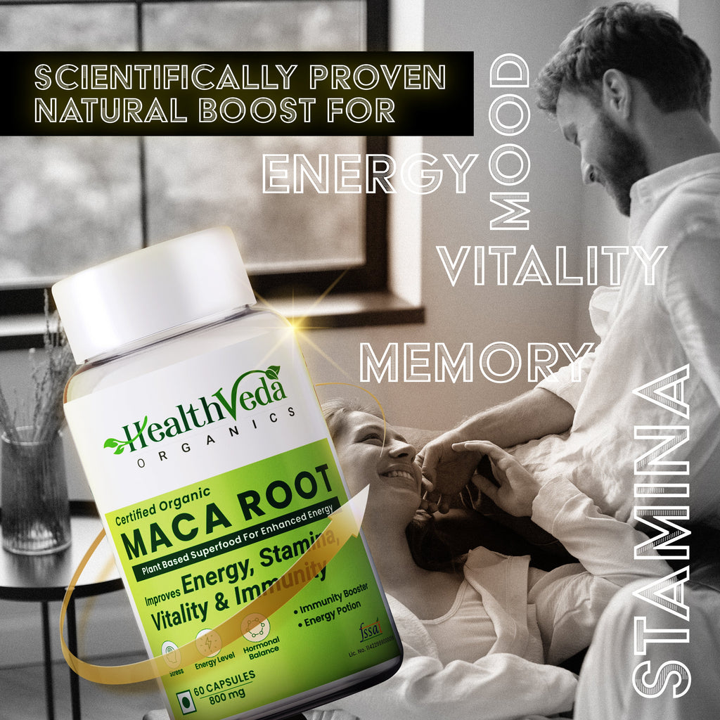 Health Veda Organics Maca Root Capsules - Distacart