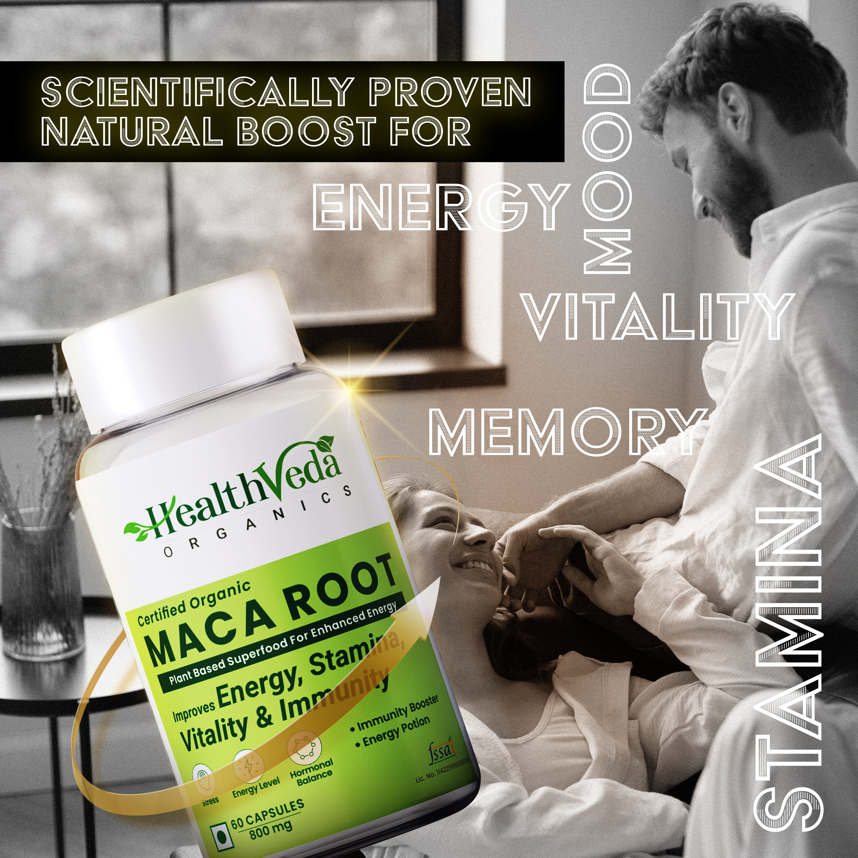 Health Veda Organics Maca Root Capsules - Distacart