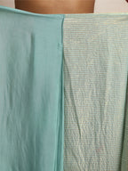 trueBrowns Blue Gold Lurex Ready To Wear Saree