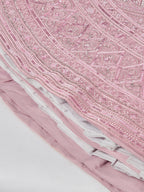 House of Panchhi Pink Net Cutdana, Sequins And Zarkan Embroidery Lehenga Choli & Dupatta