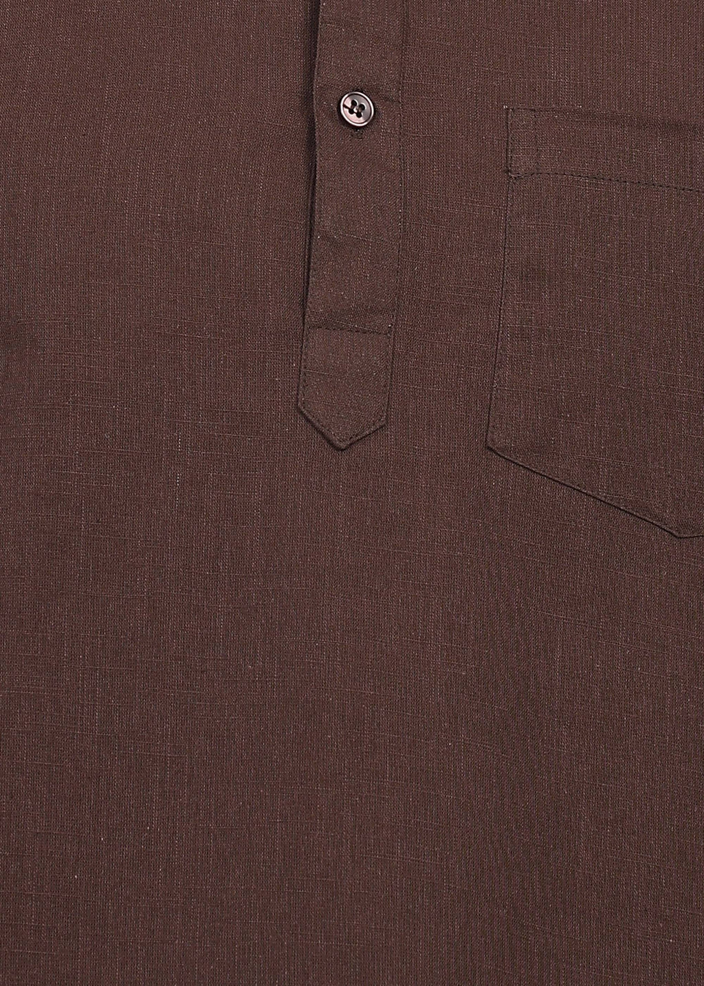 Fabmade Cocoa Drift Linen Kurta Set