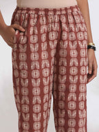 trueBrowns Green Cotton Print HighSlit Kurta Set - Distacart