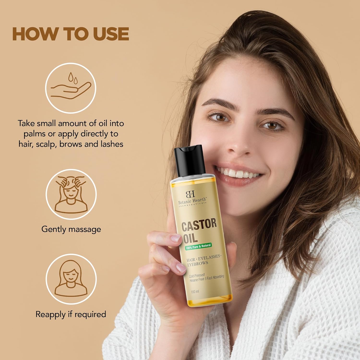 Botanic Hearth 100% Pure & Natural Cold Pressed Castor Oil