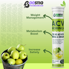 BOOSTIQ Apple Cider Vinegar With Moringa Effervescent Tablets - Green Apple Flavour